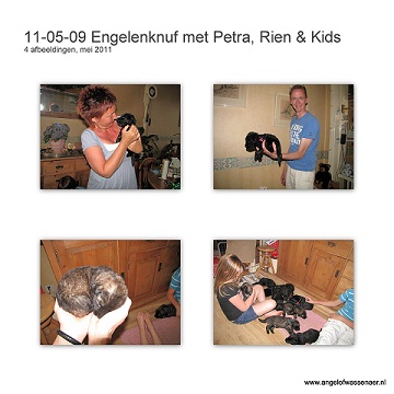 Petra, Rien en de kinderen komen knuffelen en natuurlijk hun nieuwe aanwinst bewonderen